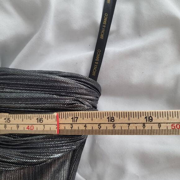 $750 BRONX AND BANCO Florence Metallic Strapless Maxi Dress Gown L Free People - Picture 12 of 16